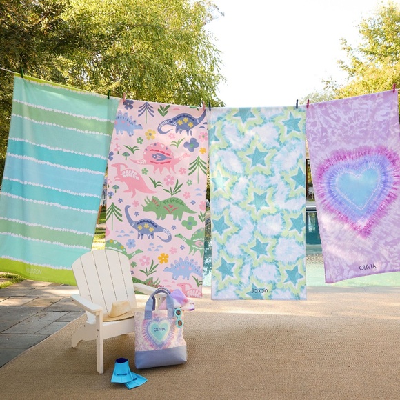 Tie-Dye Stripe Beach Towel UPF 50+ - PBK - Picture 5 of 8